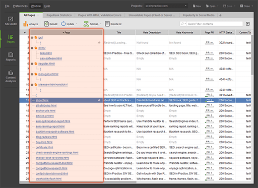 Click to view WebSite Auditor Enterprise 3.11.6 screenshot