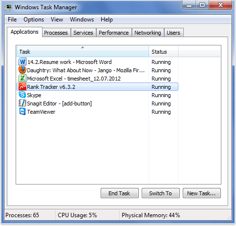 how to close everything in task manager